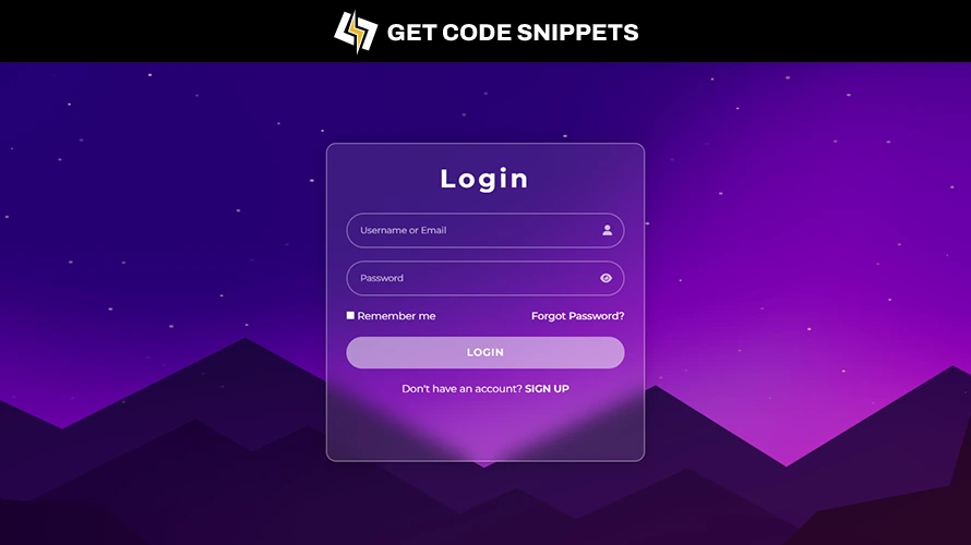 Stylish login form in HTML & CSS