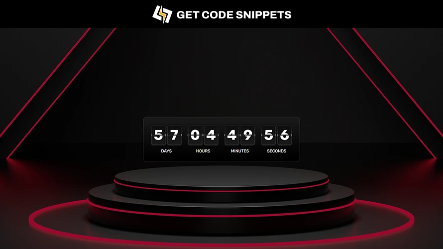 countdown timer javascript using html css