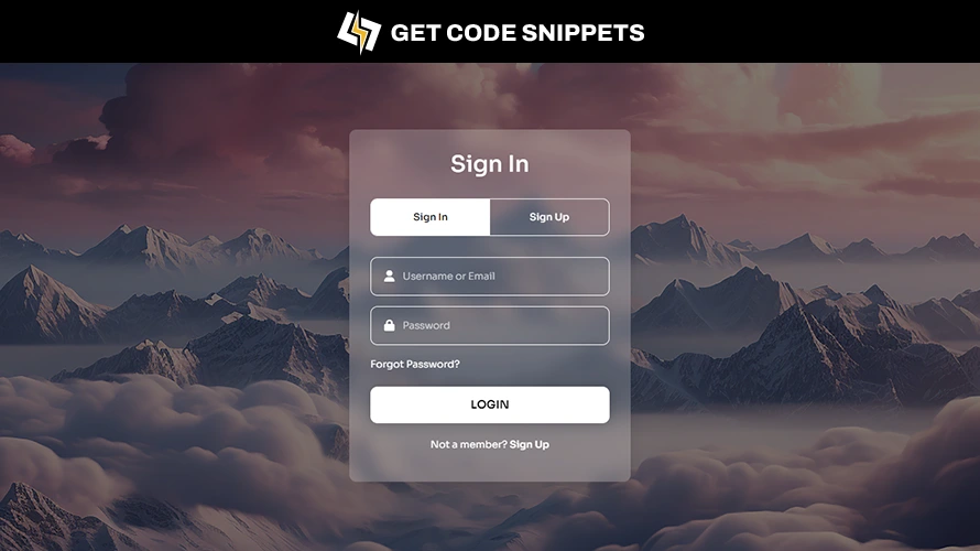 Create Login and Registration Form in HTML CSS